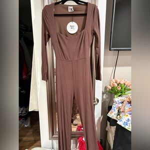 Princess Polly Chocolate Long Sleeve Jumpsuit